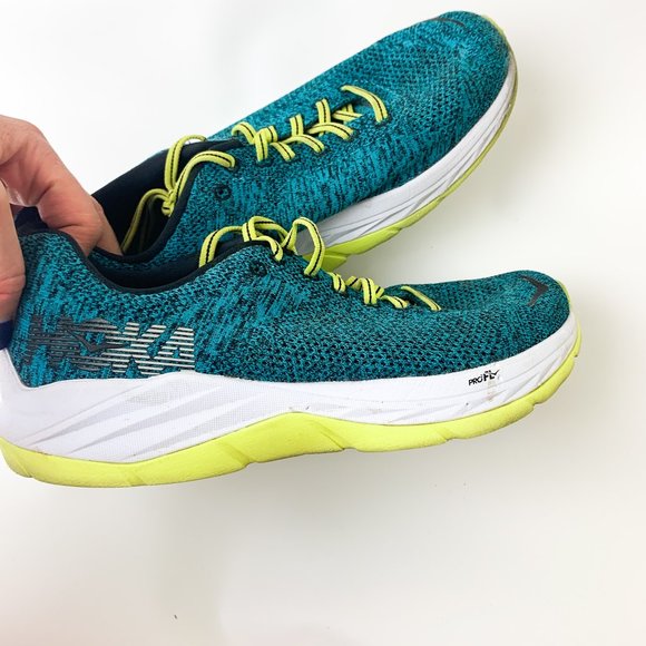 Men's Hoka One One Mach ProFly Running Shoe Green Teal - Picture 3 of 7